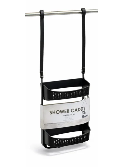 2-Tier Hanging Shower Caddy with Suction Cups