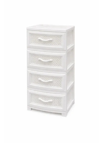 4 Drawer Plastic Storage Cabinet, 92cm Tall