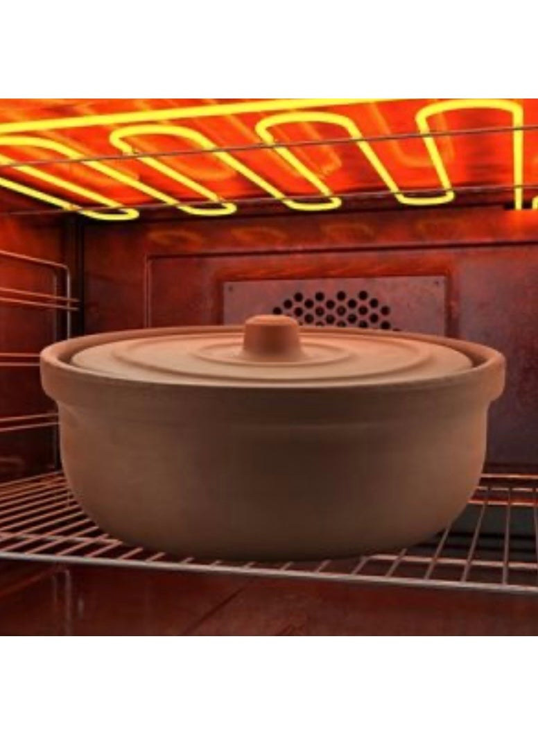 Handmade Clay Cooking Pot with Lid - Medium Size - Image 4