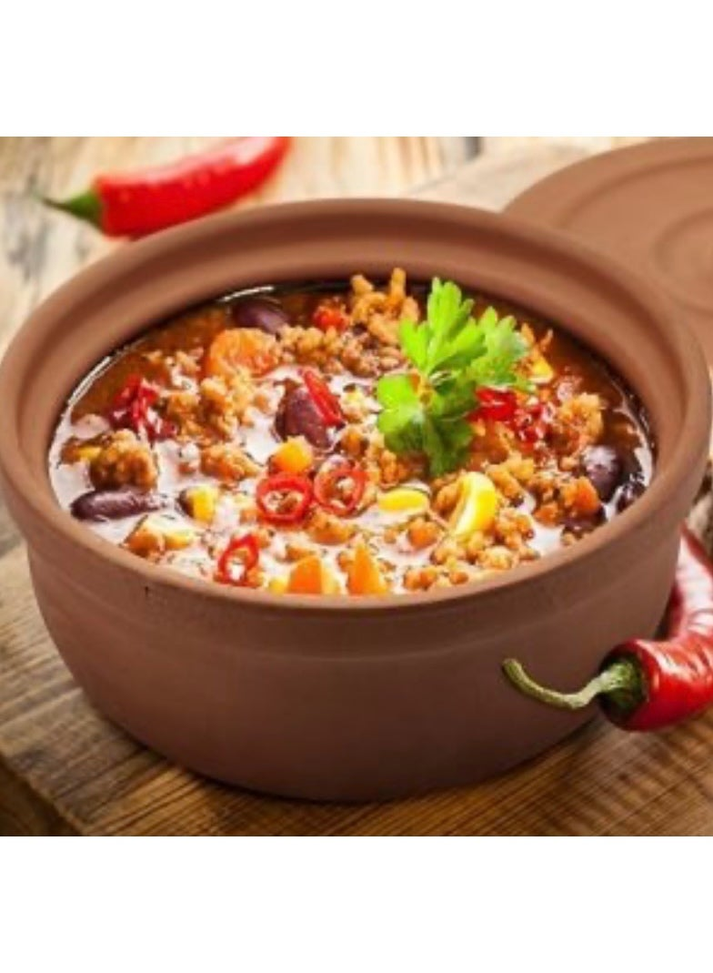 Handmade Clay Saucepan with Lid - Big Size - Image 3