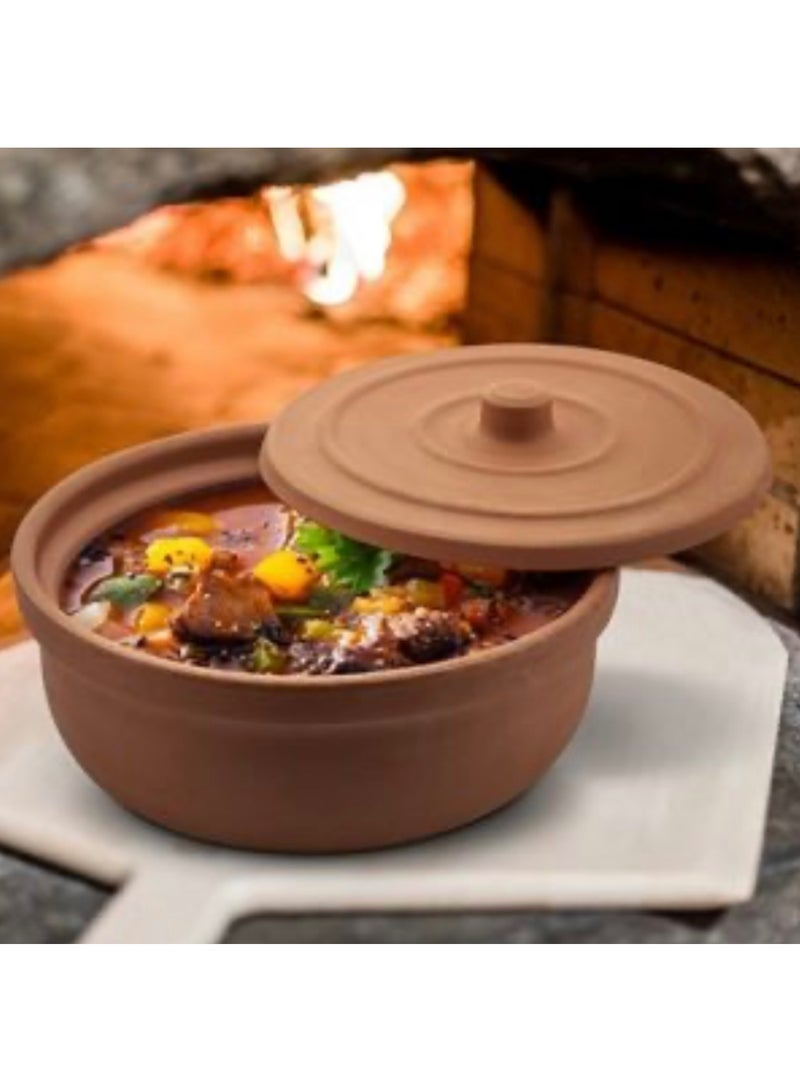 Handmade Clay Saucepan with Lid - Big Size - Image 2